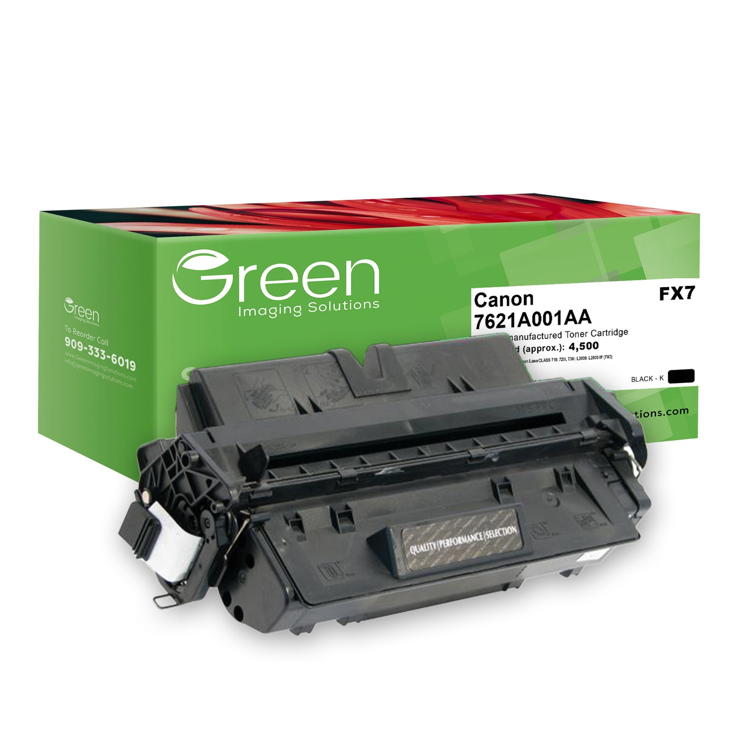 Green Imaging Solutions USA Remanufactured Toner Cartridge for Canon 7621A001AA (FX7)