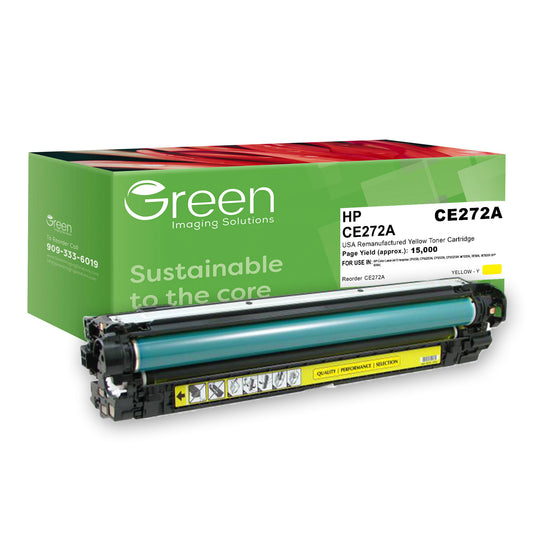 GIS USA Remanufactured Yellow Toner Cartridge for HP CE272A (HP 650A)