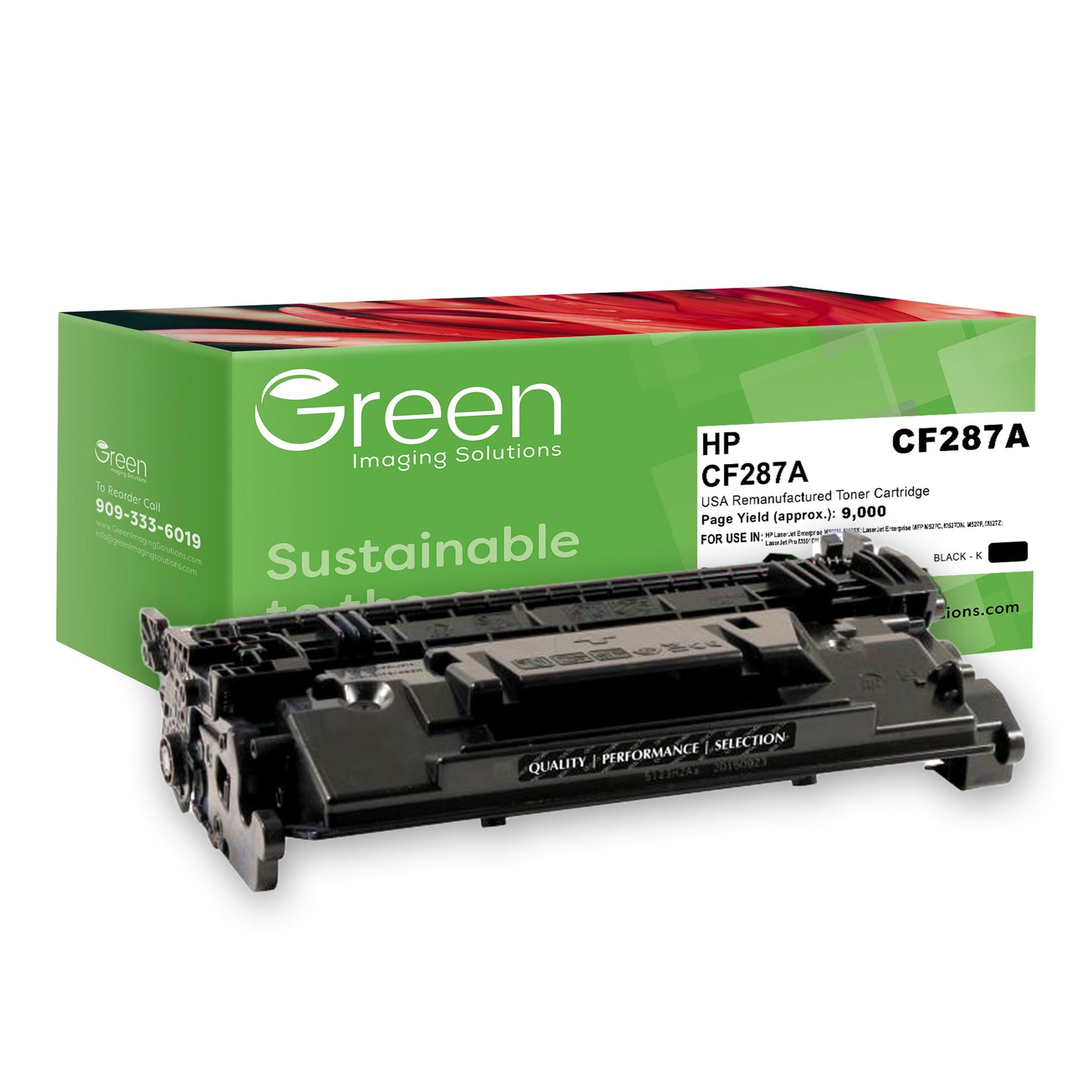 GIS USA Remanufactured Toner Cartridge for HP CF287A (HP 87A)
