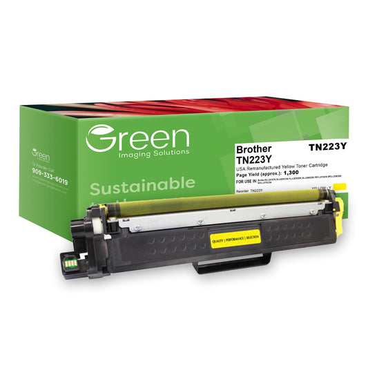 Green Imaging Solutions USA Remanufactured Yellow Toner Cartridge for Brother TN223