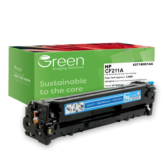 GIS USA Remanufactured Cyan Toner Cartridge for HP CF211A (HP 131A)