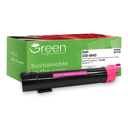 Green Imaging Solutions USA Remanufactured High Yield Magenta Toner Cartridge for Dell 5130