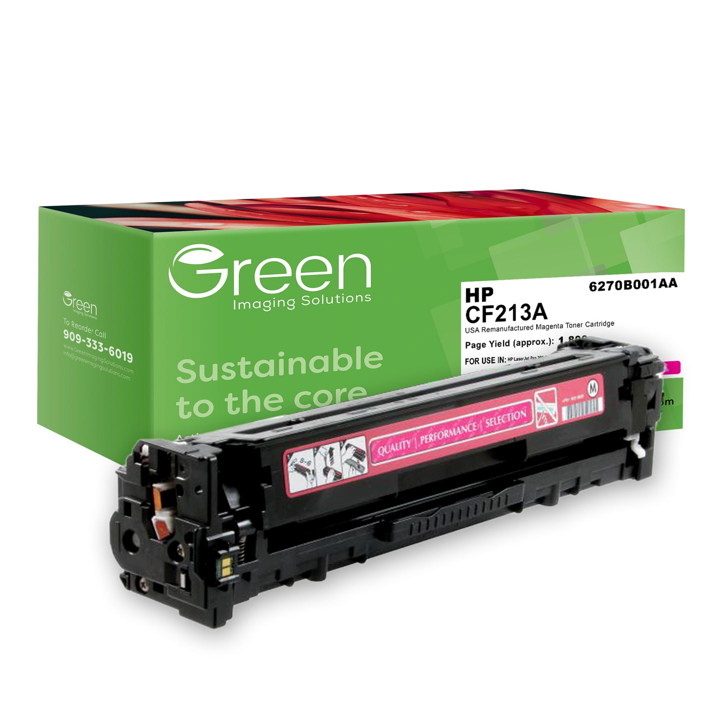 GIS USA Remanufactured Magenta Toner Cartridge for HP CF213A (HP 131A)