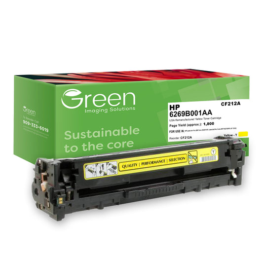 GIS USA Remanufactured Yellow Toner Cartridge for HP CF212A (HP 131A)