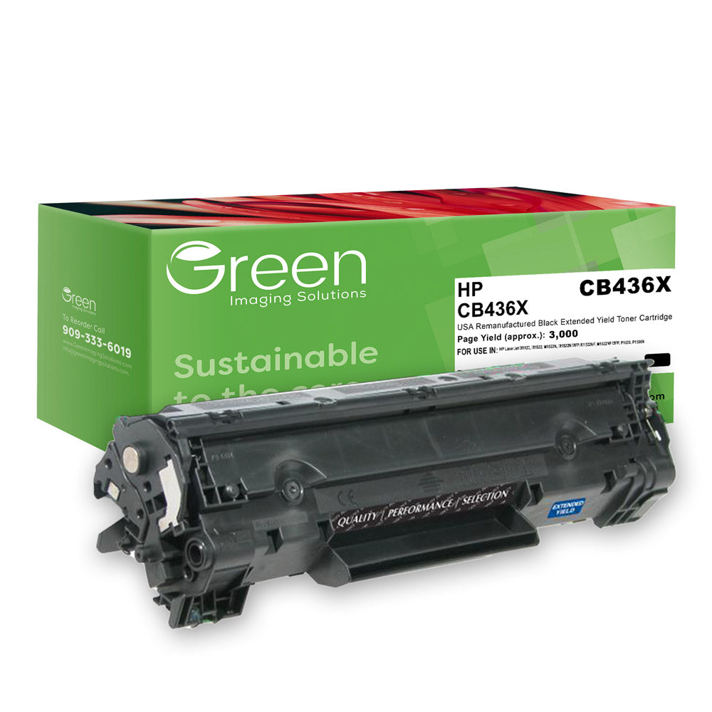 GIS USA Remanufactured Extended Yield Toner Cartridge for HP CB436A