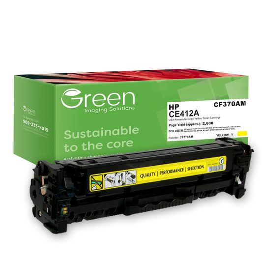 GIS USA Remanufactured Yellow Toner Cartridge for HP CE412A (HP 305A)