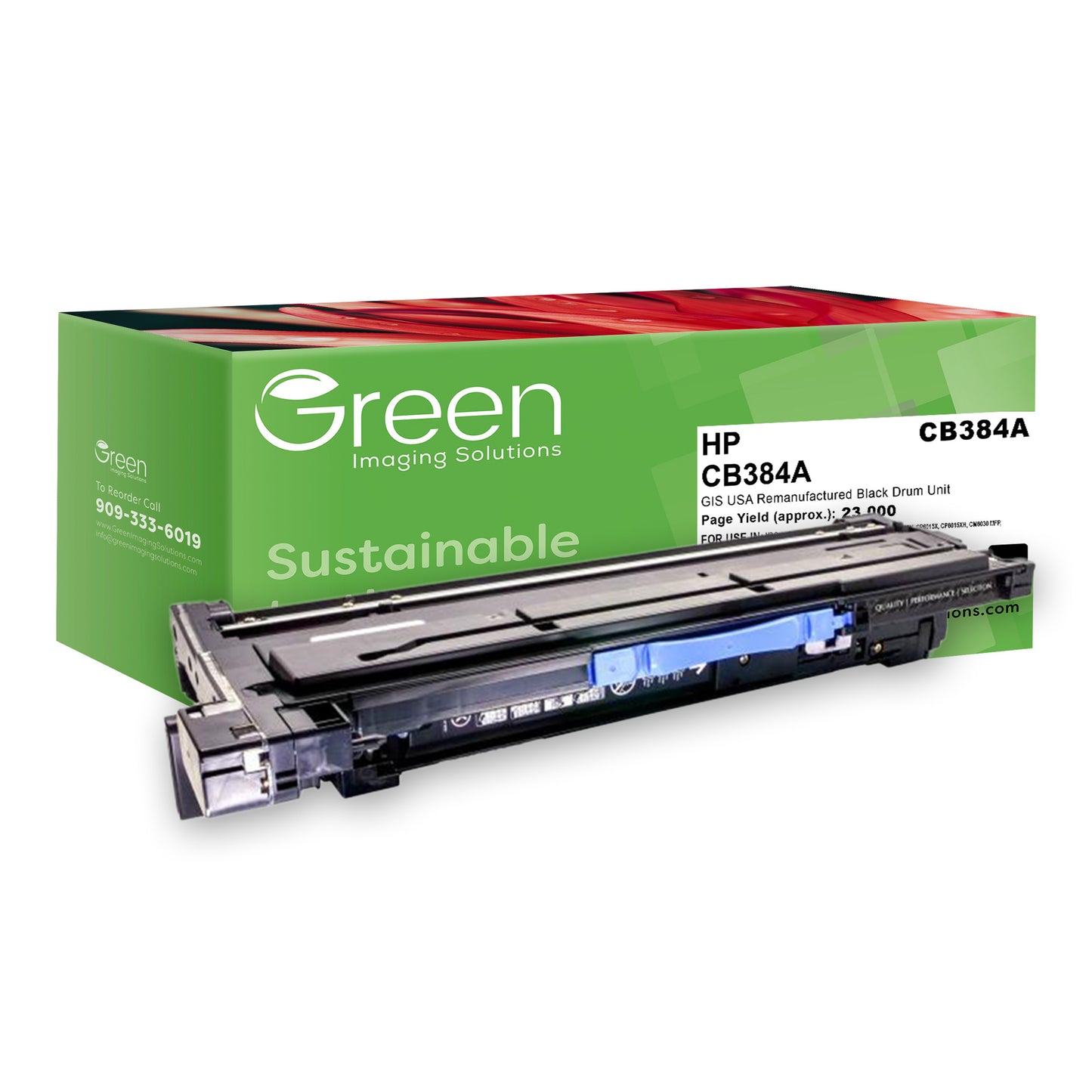 Green Imaging Solutions USA Remanufactured Black Drum Unit for HP 824A (CB384A)