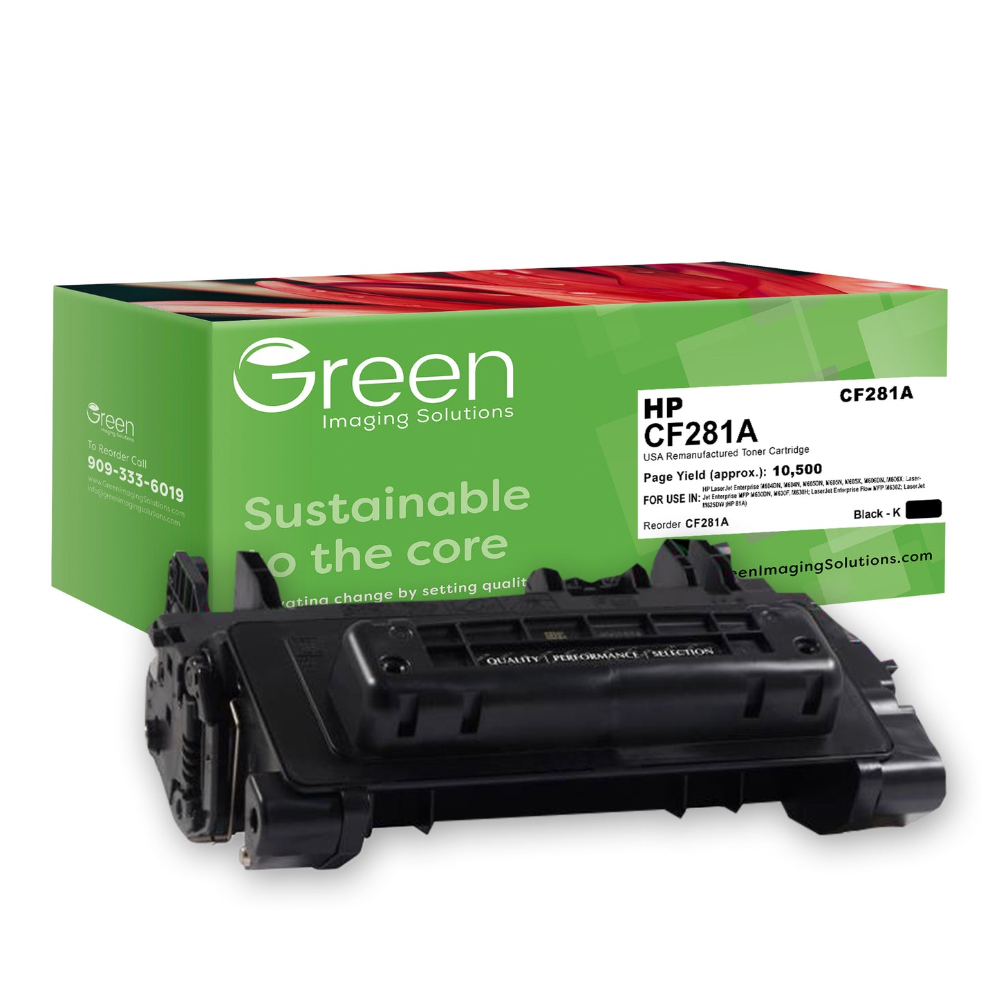 GIS USA Remanufactured Toner Cartridge for HP CF281A (HP 81A)