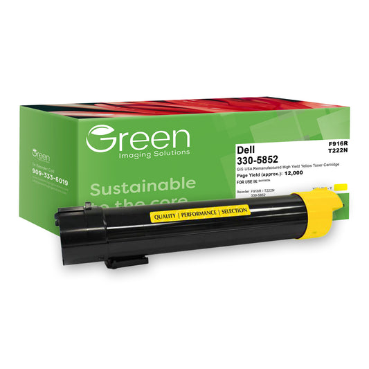 Green Imaging Solutions USA Remanufactured High Yield Yellow Toner Cartridge for Dell 5130