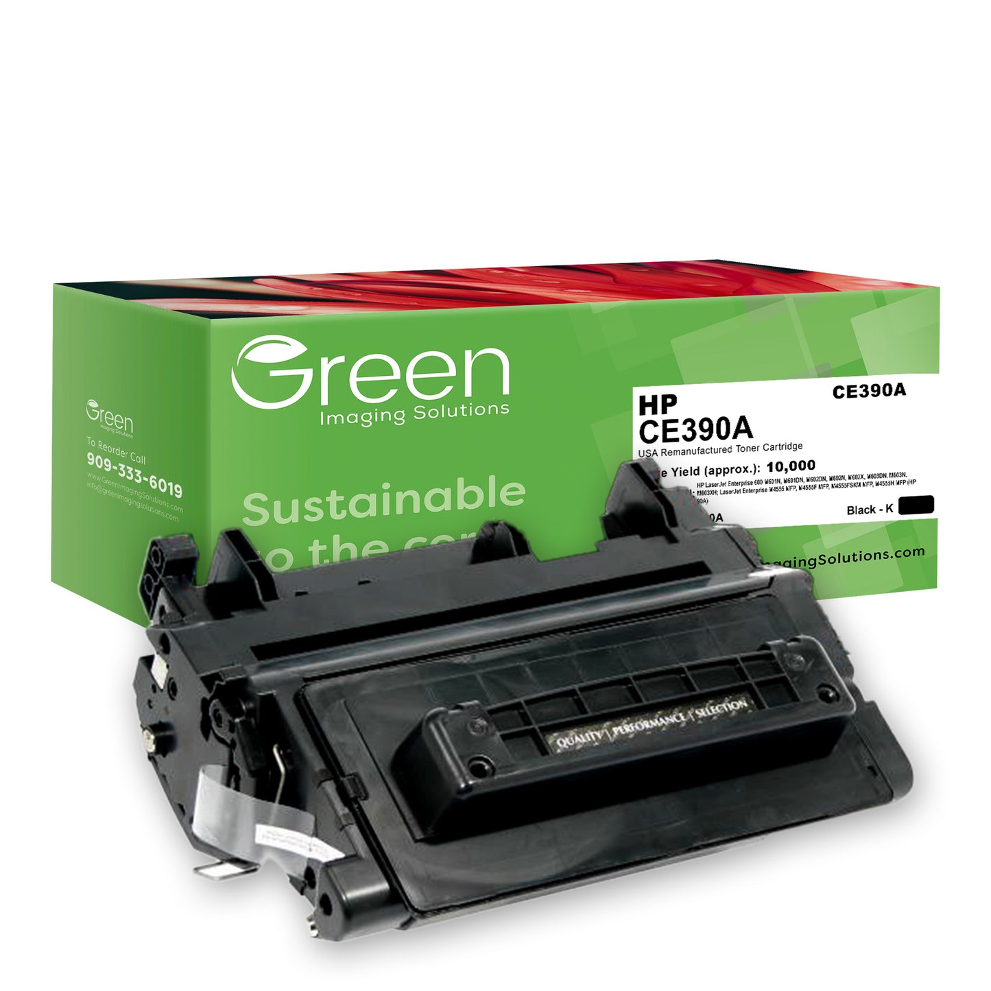 GIS USA Remanufactured Toner Cartridge for HP CE390A (HP 90A)