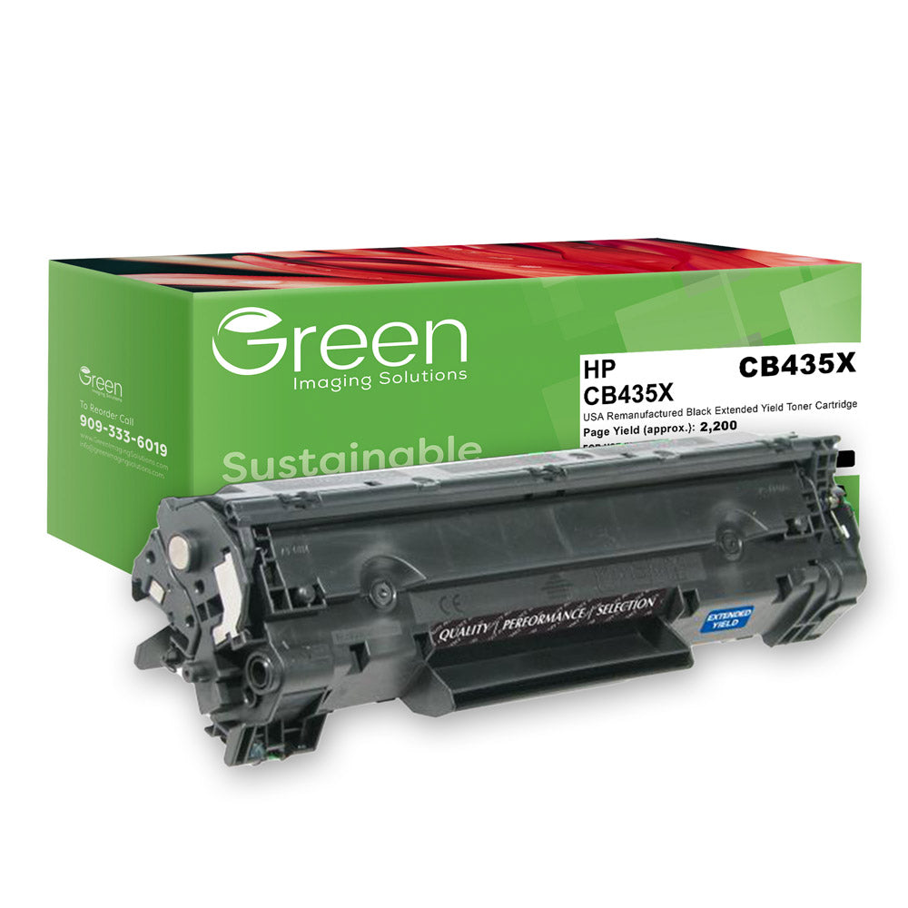 GIS USA Remanufactured Extended Yield Toner Cartridge for HP CB435A
