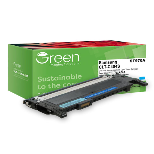 Green Imaging Solutions USA Remanufactured Cyan Toner Cartridge for Samsung CLT-C404S