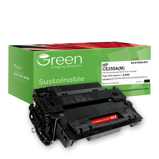 GIS USA Remanufactured MICR Toner Cartridge for HP CE255A, TROY 02-81600-001