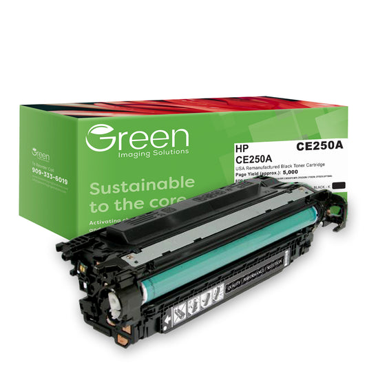 GIS USA Remanufactured Black Toner Cartridge for HP CE250A (HP 504A)