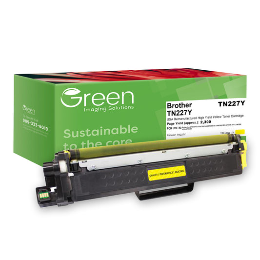 Green Imaging Solutions USA Remanufactured High Yield Yellow Toner Cartridge for Brother TN227