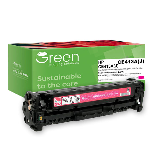 GIS USA Remanufactured Extended Yield Magenta Toner Cartridge for HP CE413A (HP 305A)