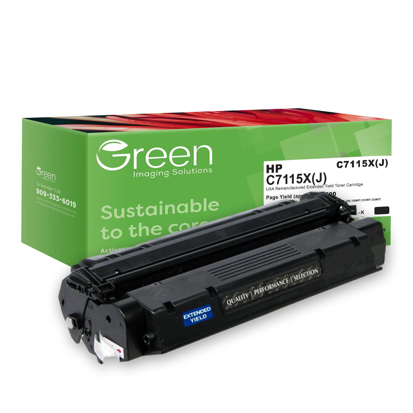 GIS USA Remanufactured Extended Yield Toner Cartridge for HP C7115X