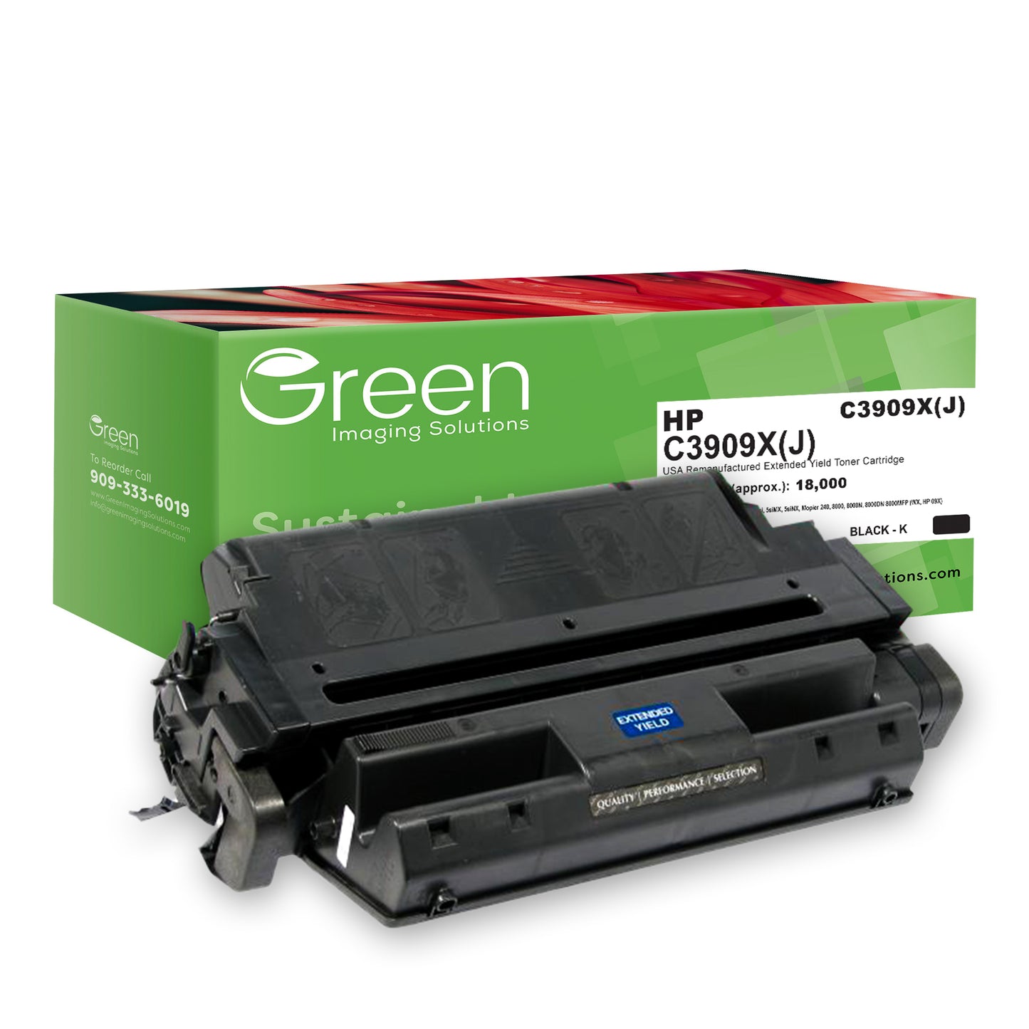GIS USA Remanufactured Extended Yield Toner Cartridge for HP C3909X