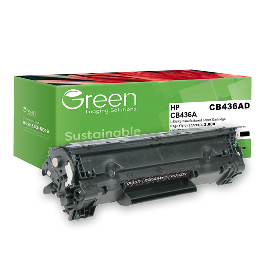 GIS USA Remanufactured Toner Cartridge for HP CB436A (HP 36A)