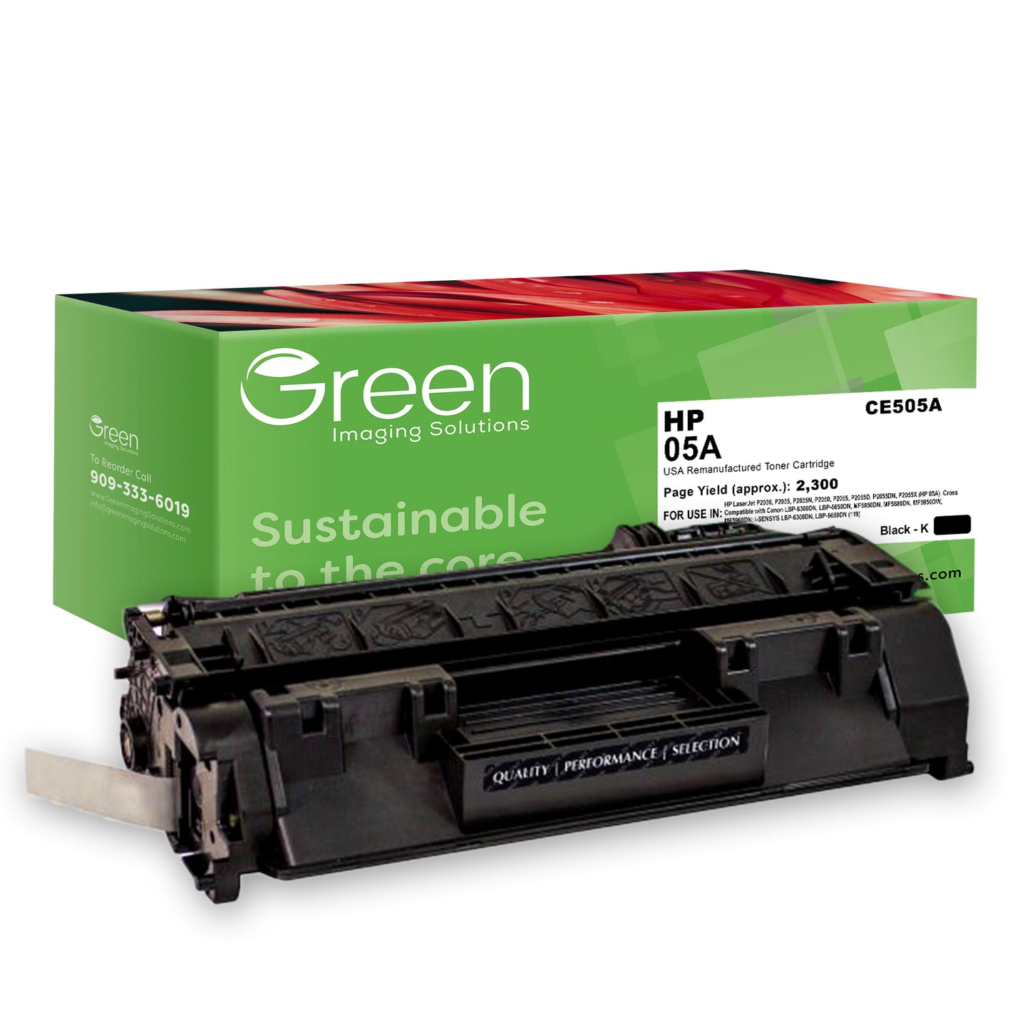 GIS USA Remanufactured Toner Cartridge for HP CE505A (HP 05A)