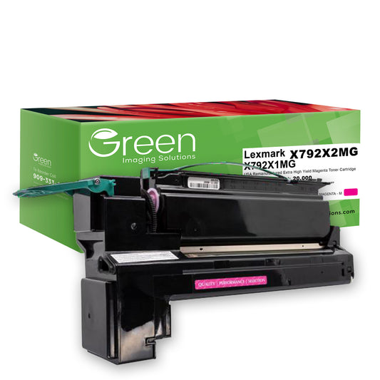 Green Imaging Solutions USA Remanufactured Extra High Yield Magenta Toner Cartridge for Lexmark X792