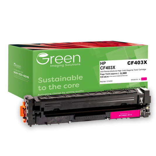 GIS USA Remanufactured High Yield Magenta Toner Cartridge for HP CF403X (HP 201X)