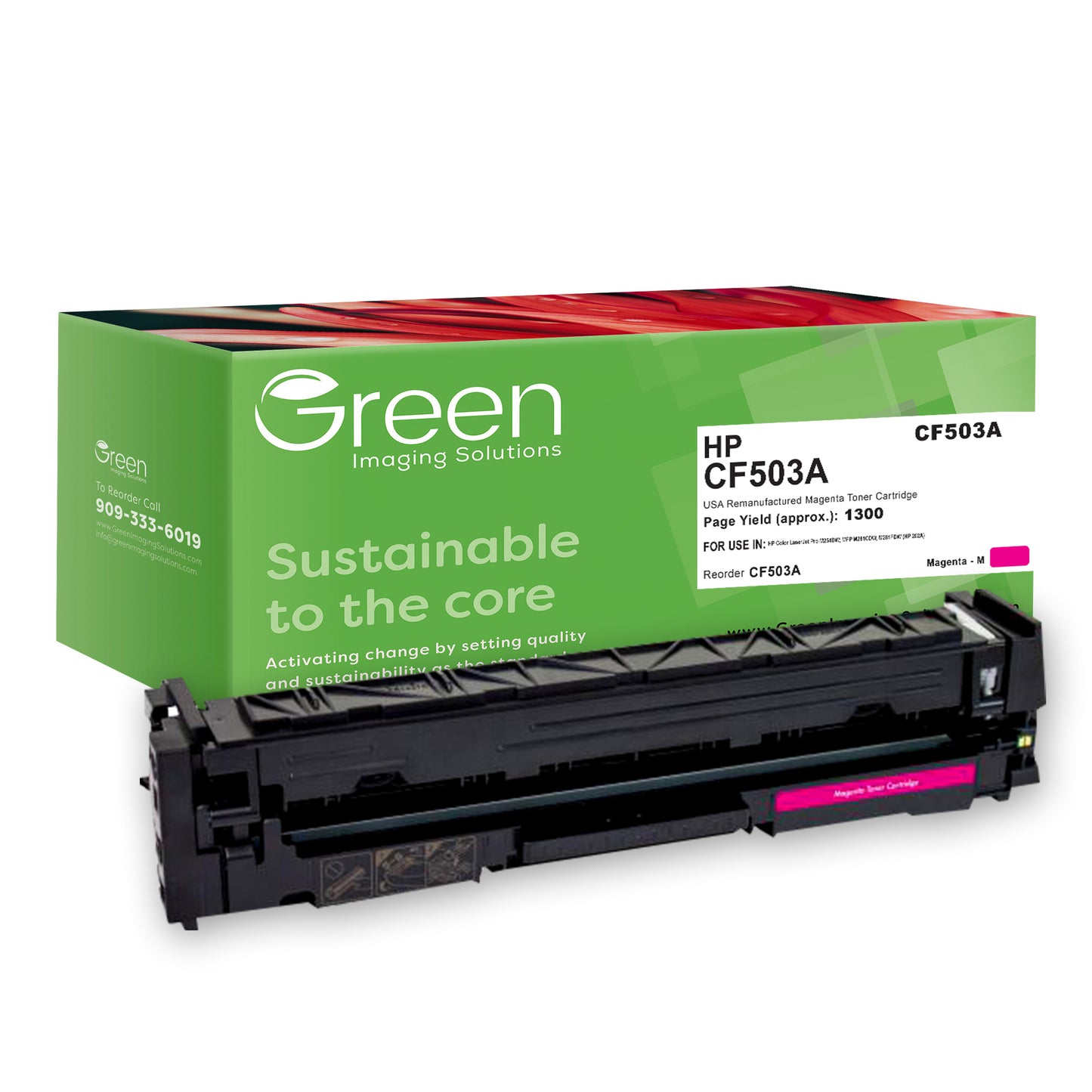 GIS USA Remanufactured Magenta Toner Cartridge for HP CF503A (HP 202A)