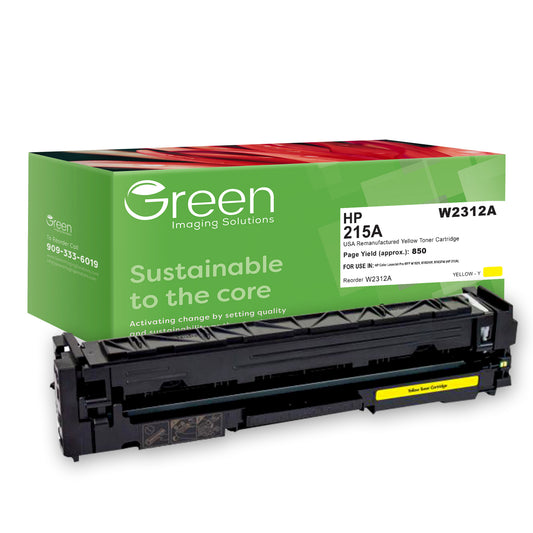 GIS USA Remanufactured Yellow Toner Cartridge for HP W2312A (HP 215A)