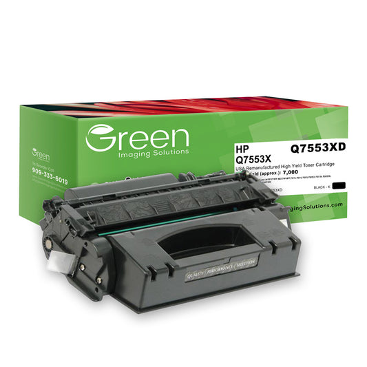 GIS USA Remanufactured High Yield Toner Cartridge for HP Q7553X (HP 53X)