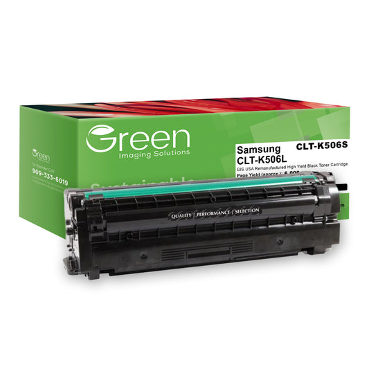 Green Imaging Solutions USA Remanufactured High Yield Black Toner Cartridge for Samsung CLT-K506L/CLT-K506S