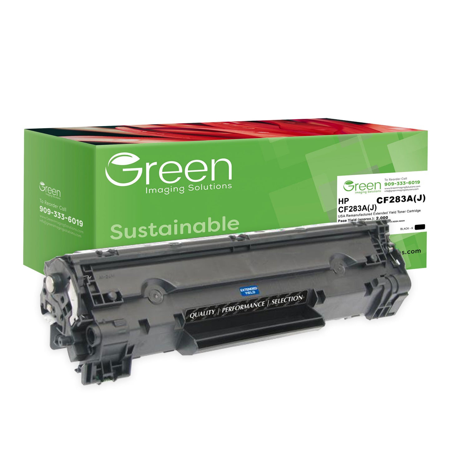 GIS USA Remanufactured Extended Yield Toner Cartridge for HP CF283A