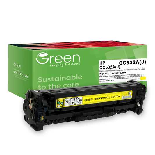 GIS USA Remanufactured Extended Yield Yellow Toner Cartridge for HP CC532A (HP 304A)