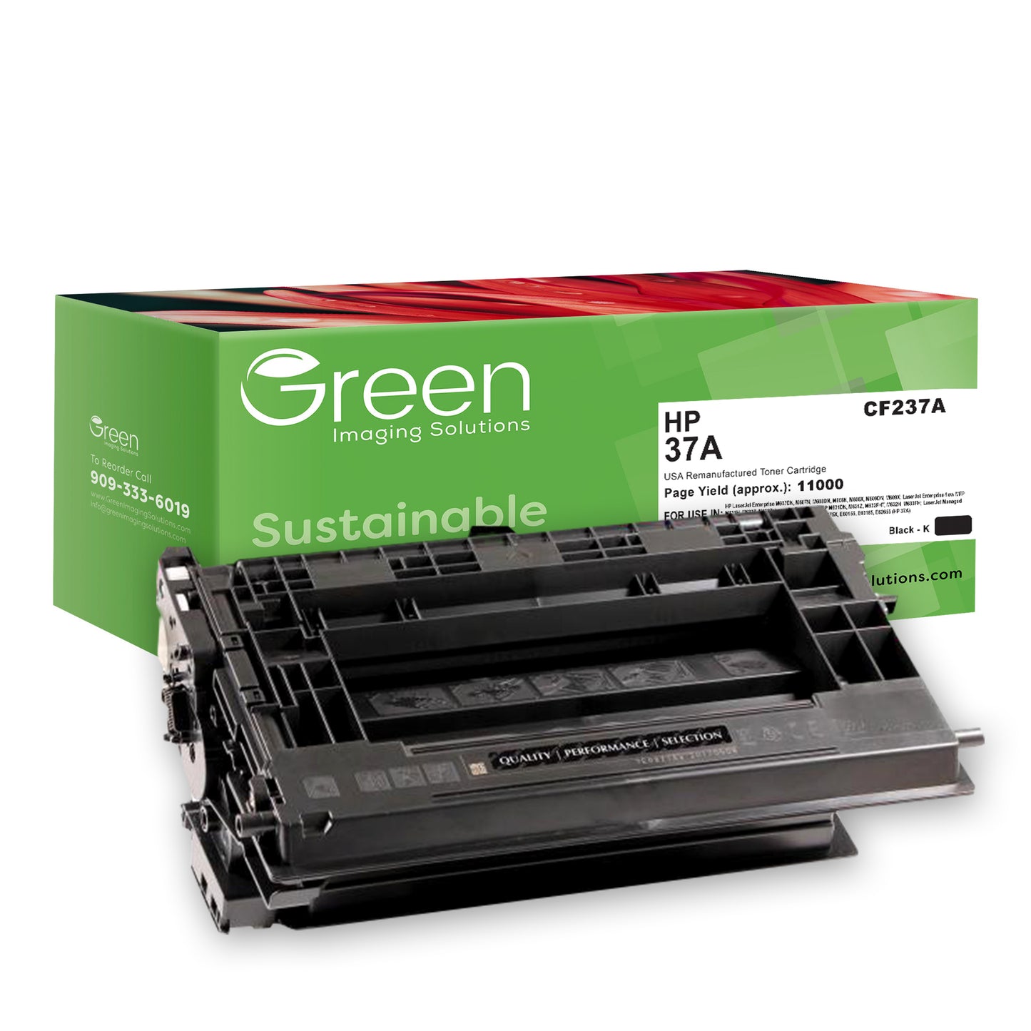 GIS USA Remanufactured Toner Cartridge for HP CF237A (HP 37A)