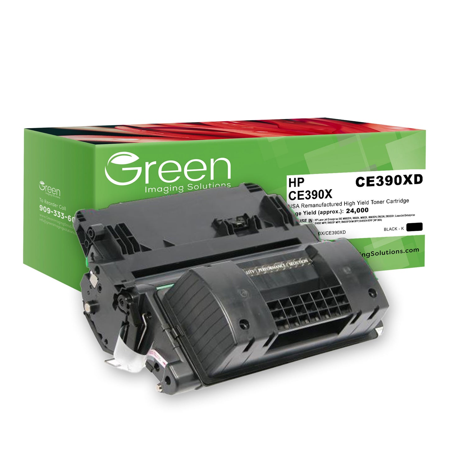GIS USA Remanufactured High Yield Toner Cartridge for HP CE390X (HP 90X)