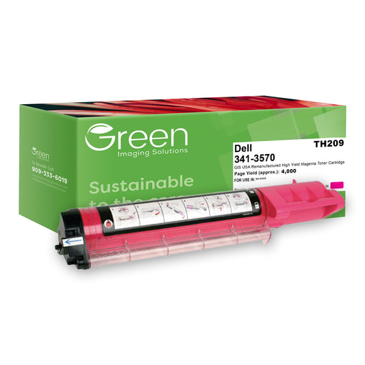 Green Imaging Solutions USA Remanufactured Non-OEM New High Yield Magenta Toner Cartridge for Dell 3010