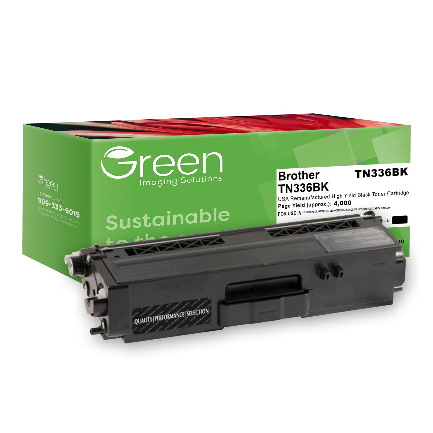Green Imaging Solutions USA Remanufactured High Yield Black Toner Cartridge for Brother TN336