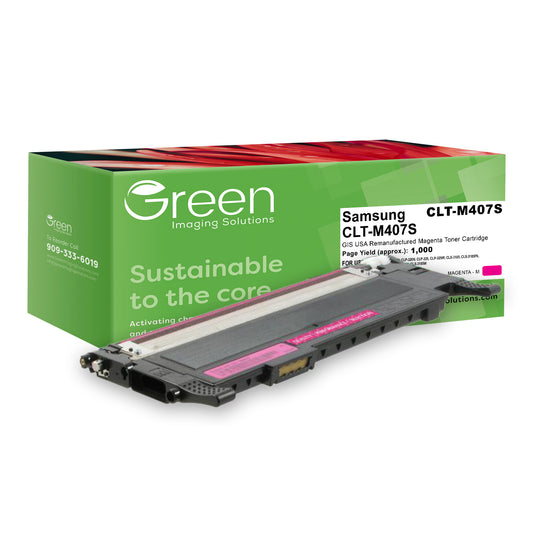 Green Imaging Solutions USA Remanufactured Magenta Toner Cartridge for Samsung CLT-M407S