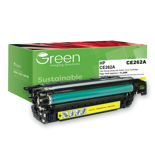 GIS USA Remanufactured Yellow Toner Cartridge for HP CE262A (HP 648A)