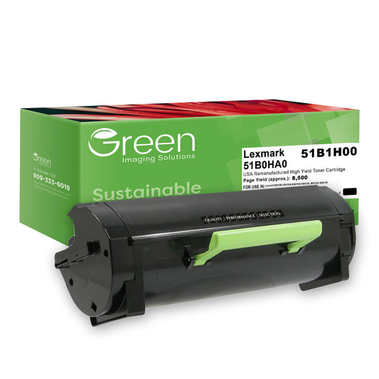 Green Imaging Solutions USA Remanufactured High Yield Toner Cartridge for Lexmark MS417/MX417
