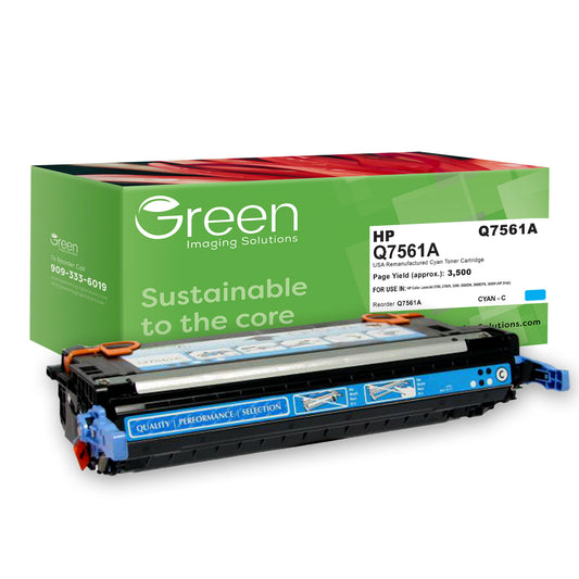 GIS USA Remanufactured Cyan Toner Cartridge for HP Q7561A (HP 314A)