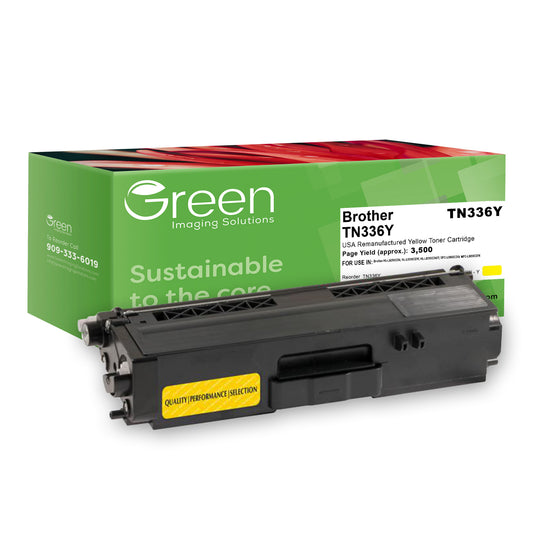 Green Imaging Solutions USA Remanufactured High Yield Yellow Toner Cartridge for Brother TN336