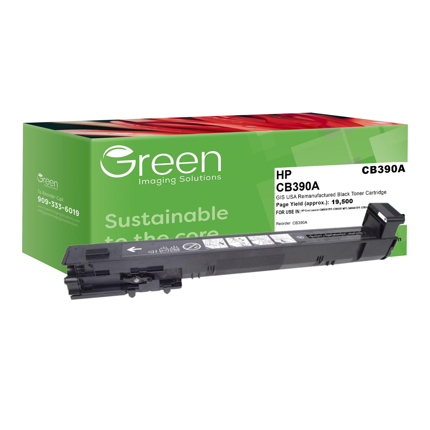 Green Imaging Solutions USA Remanufactured Black Toner Cartridge for HP 825A (CB390A)