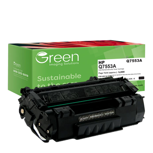 GIS USA Remanufactured Toner Cartridge for HP Q7553A (HP 53A)