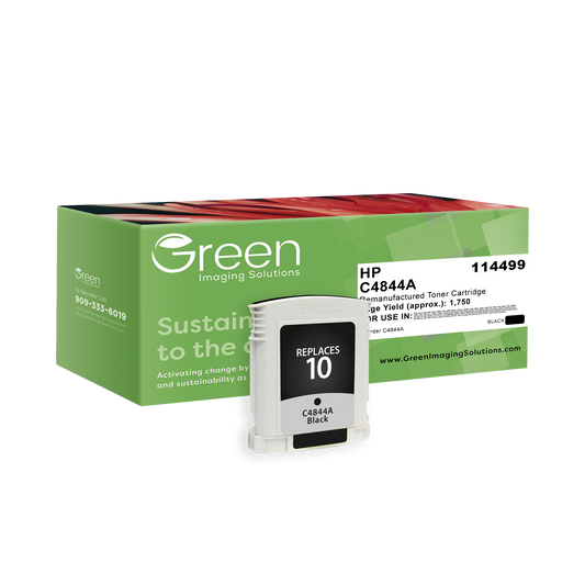 Green Imaging Solutions USA Remanufactured Black Ink Cartridge for HP 10 (C4844A)