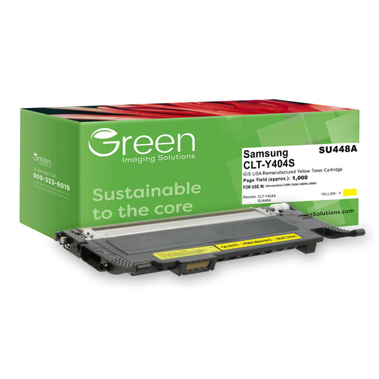 Green Imaging Solutions USA Remanufactured Yellow Toner Cartridge for Samsung CLT-Y404S