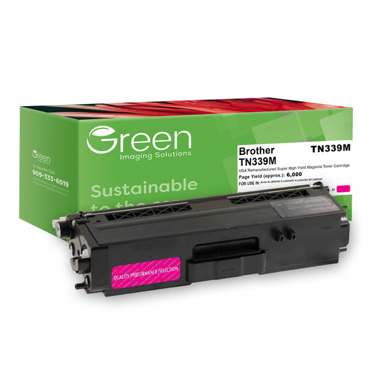Green Imaging Solutions USA Remanufactured Super High Yield Magenta Toner Cartridge for Brother TN339