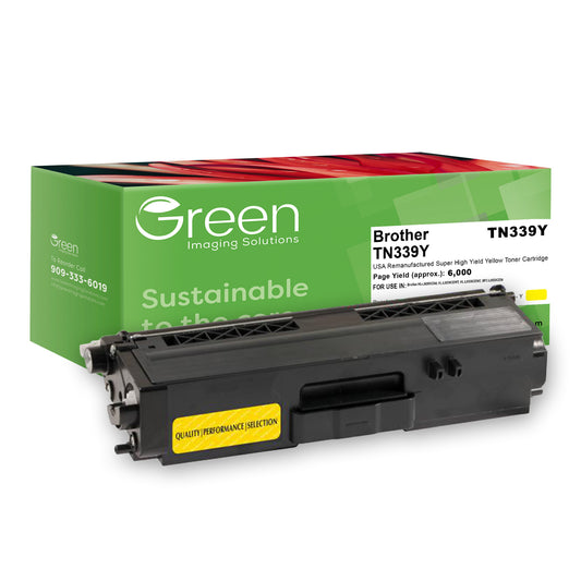 Green Imaging Solutions USA Remanufactured Super High Yield Yellow Toner Cartridge for Brother TN339