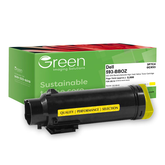Green Imaging Solutions USA Remanufactured High Yield Yellow Toner Cartridge for Dell H625