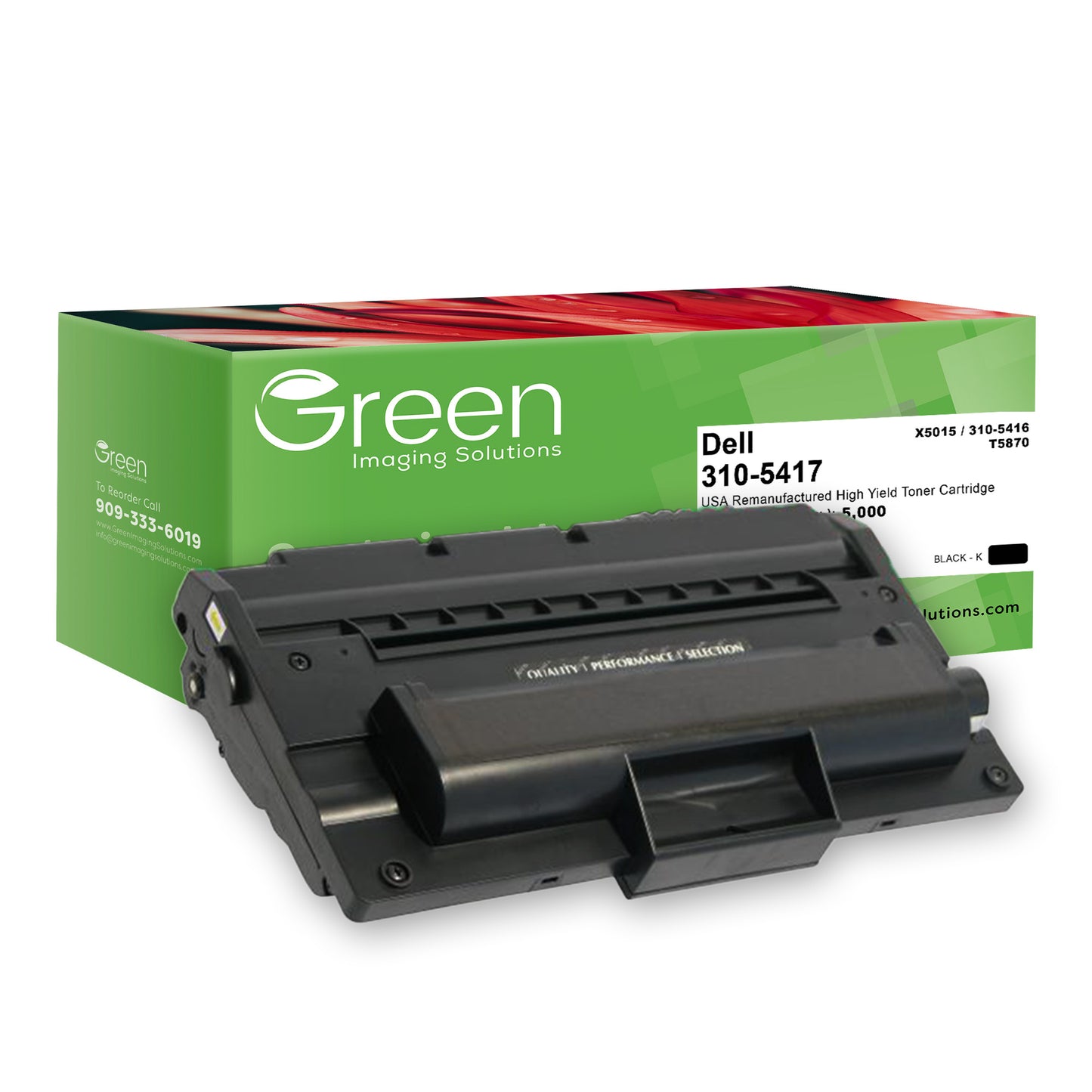 Green Imaging Solutions USA Remanufactured High Yield Toner Cartridge for Dell 1600