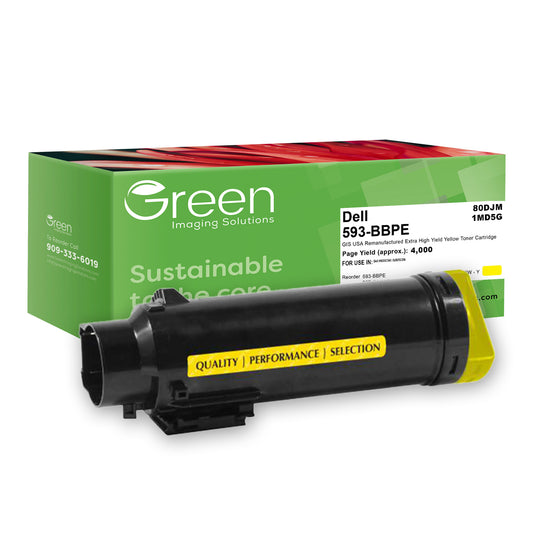 Green Imaging Solutions USA Remanufactured Extra High Yield Yellow Toner Cartridge for Dell H825